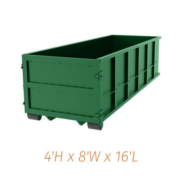 most companies offer the option to rent multiple fifteen yard dumpsters for larger projects or to handle different types of waste